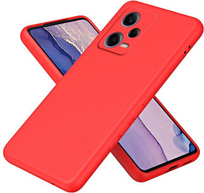Луксозен силиконов гръб ТПУ ултра тънък МАТ PREMIUM CASE за Xiaomi Redmi Note 12 5G 22111317I / Xiaomi Poco X5 5G 22111317PG червен 